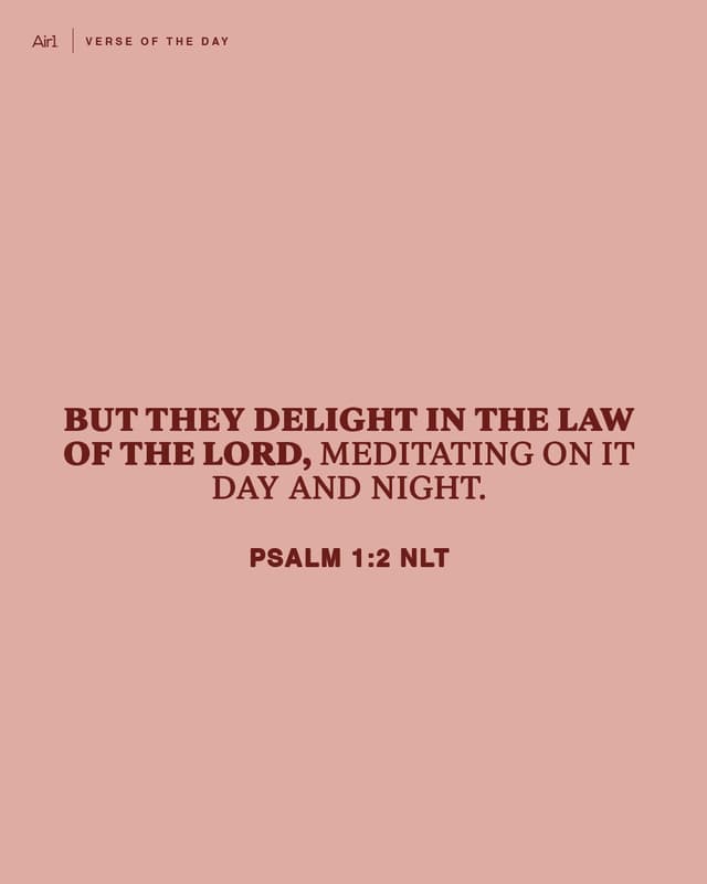 But they delight in the law of the LORD, meditating on it day and night.